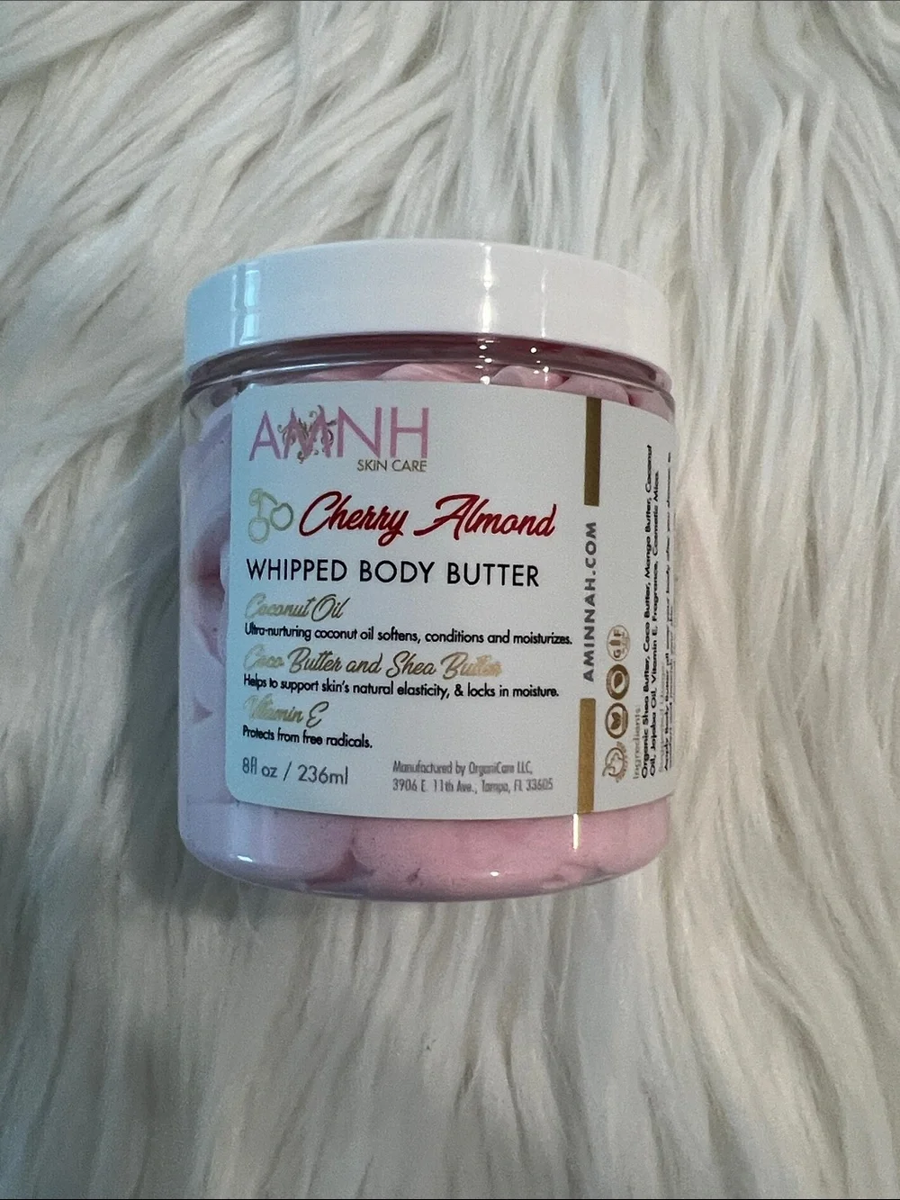 NWT Aminnah Cherry Almond Whipped Body Butter retails $38.00 USD